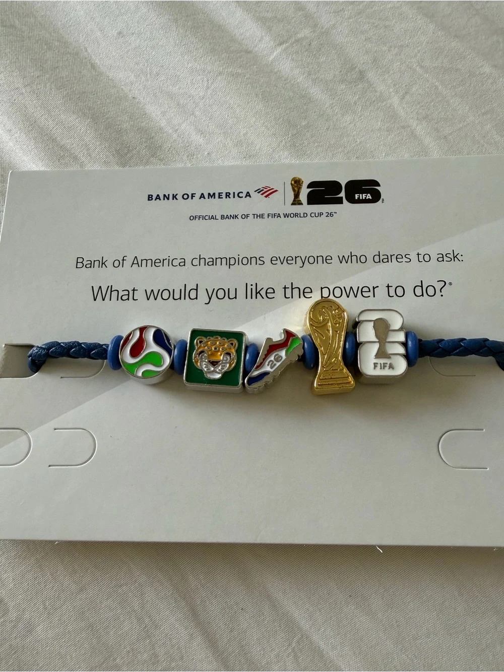 New FIFA World Cup 2026 Charm Bracelet with Trophy and Soccer Beads - one size